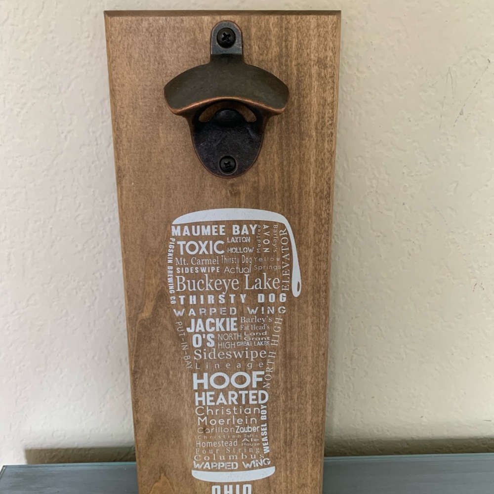 NWT Ohio wall hanging bottle opener